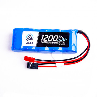 PACK BATERIA PARA RECEPTOR AUTOMODELO NIMH 6V 1200MAH 5 CÉLULAS TIPO FLAT PLUG FUTABA E JST TRAXXAS REVO JATO HPI ETC LB1200NI5_F